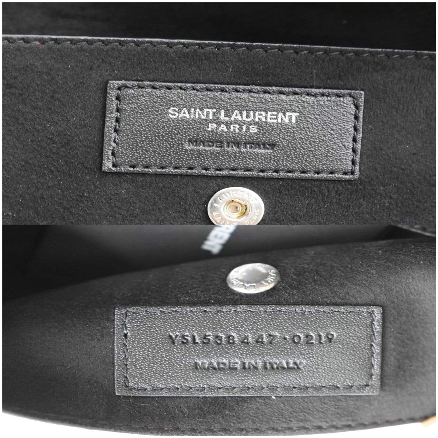 YVES SAINT LAURENT Teddy Lambskin Leather Bucket Shoulder Bag Red