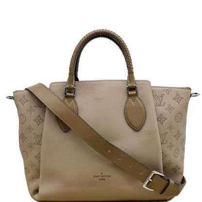 LOUIS VUITTON Haumea Mahina Calfskin Leather Shoulder Bag Galet