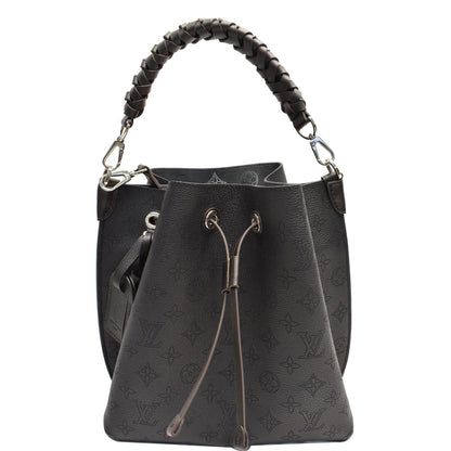 LOUIS VUITTON Muria Mahina Perforated Leather Shoulder Bag Black