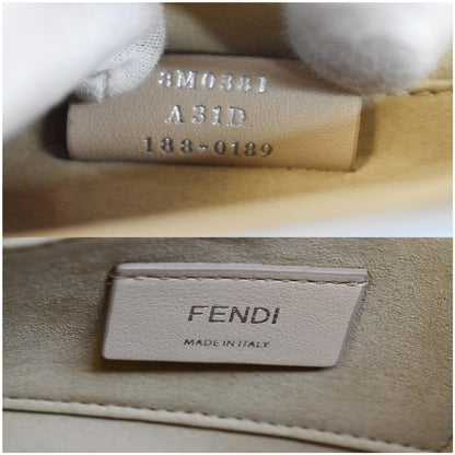 FENDI Vitello Liberty Whipstitch Bow Small Kan I Shoulder Bag Light Blue - Final Sale