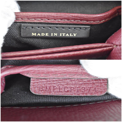 BURBERRY Camberley Small House Check Tote Shoulder Bag Dark Red