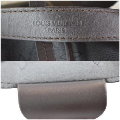 LOUIS VUITTON Girolata Monogram Mahina Leather Shoulder Bag Black