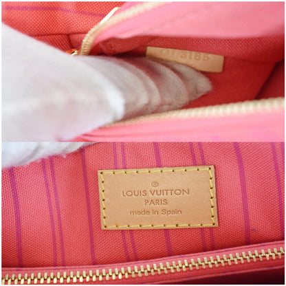 LOUIS VUITTON Calvi Damier Azur Shoulder Bag White