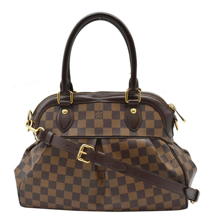 LOUIS VUITTON Trevi PM Damier Ebene Shoulder Bag Brown