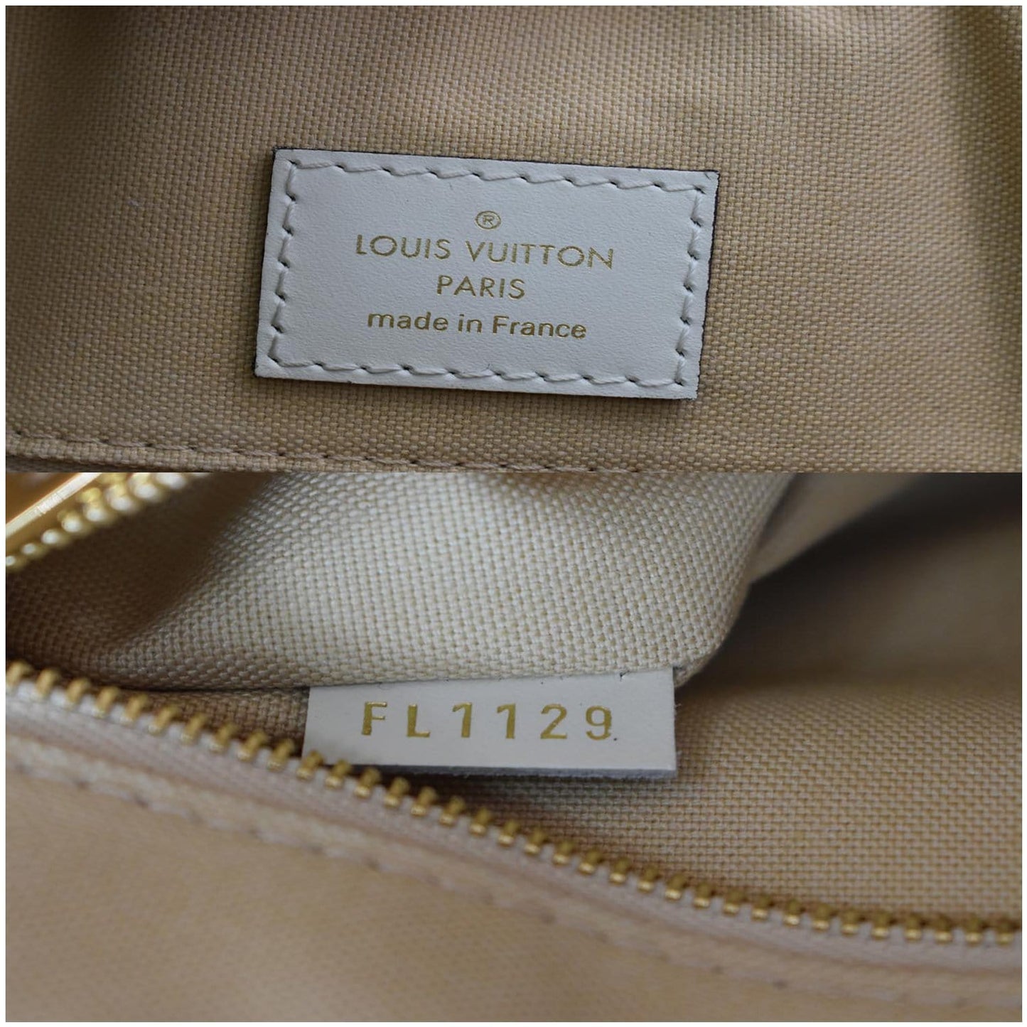 LOUIS VUITTON Onthego GM Giant Monogram Canvas Tote Shoulder Bag Khaki Green