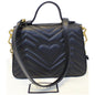 GUCCI GG Marmont Mini Leather Top Handle Shoulder Bag Black 547260