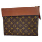 LOUIS VUITTON Tuileries Monogram Canvas Clutch Bag Caramel
