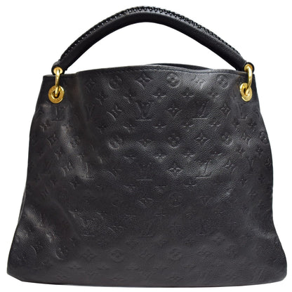 LOUIS VUITTON Artsy MM Empreinte Leather Shoulder Bag Black