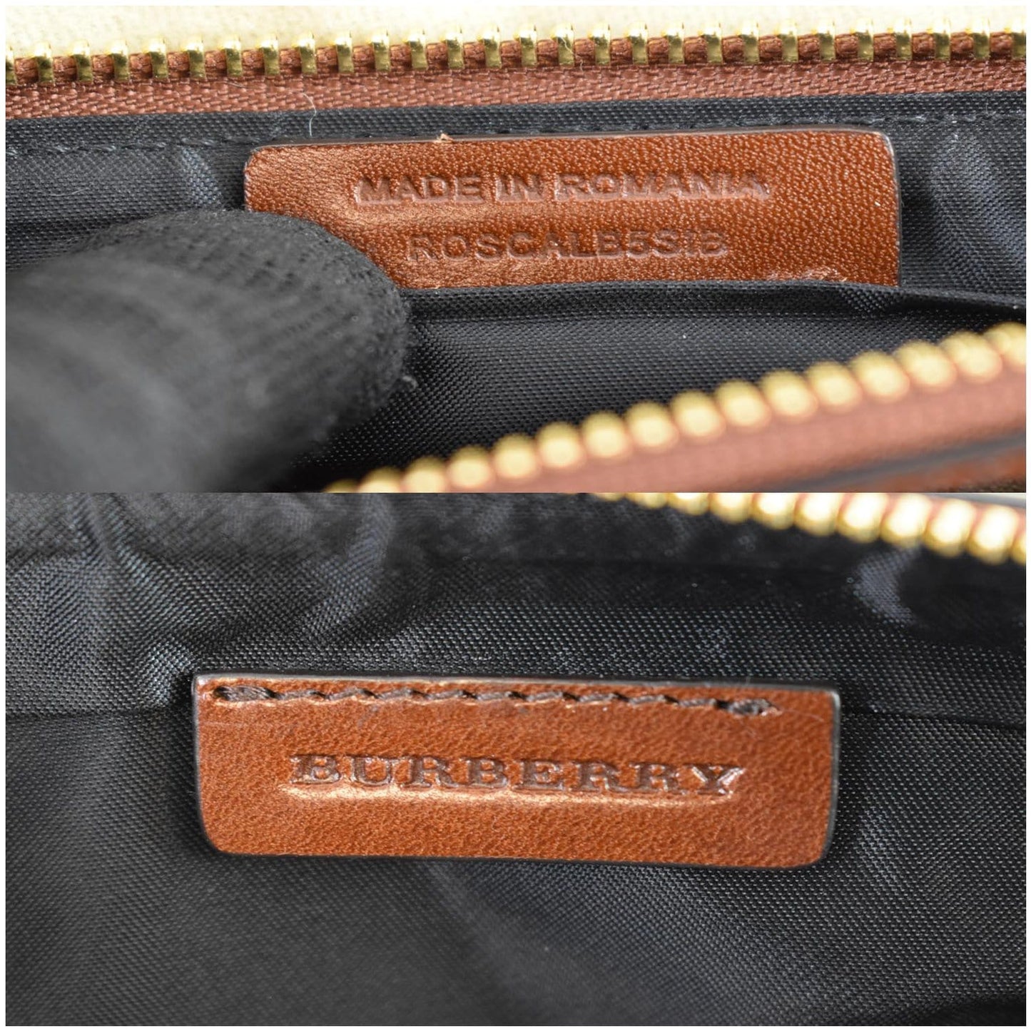 BURBERRY Bridle House Check Adeline Foldover Wristlet Clutch Crossboday Brown