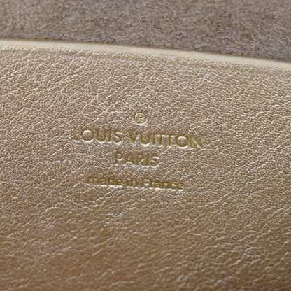 LOUIS VUITTON Love Note Metallic Calfskin Chain Shoulder Bag Gold Silver
