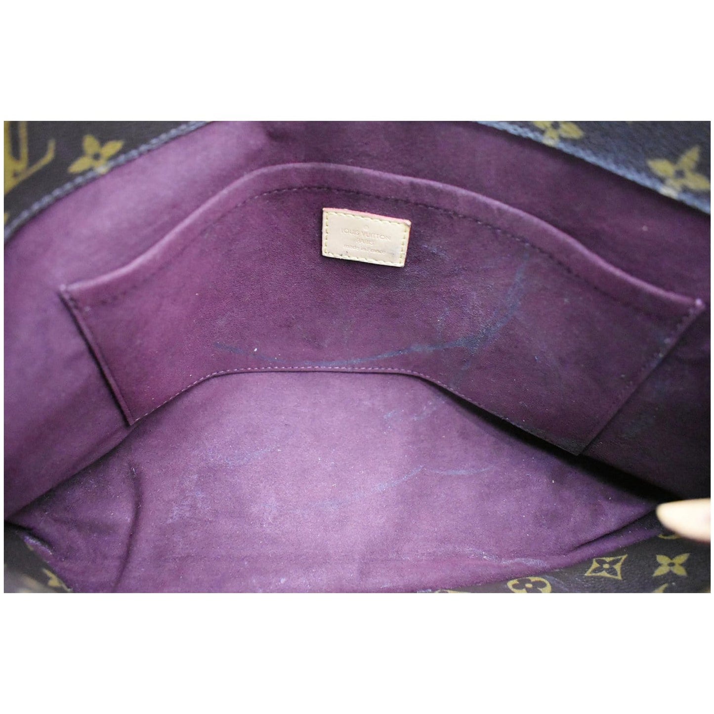 LOUIS VUITTON Montaigne GM Monogram Canvas Shoulder Bag Brown