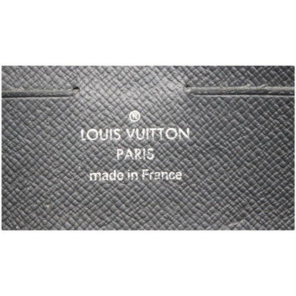 LOUIS VUITTON Alpha Damier Graphite Canvas Pouch Clutch Bag Black