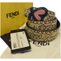 FENDI Heart Printed Leather Short Shoulder Strap Neutral