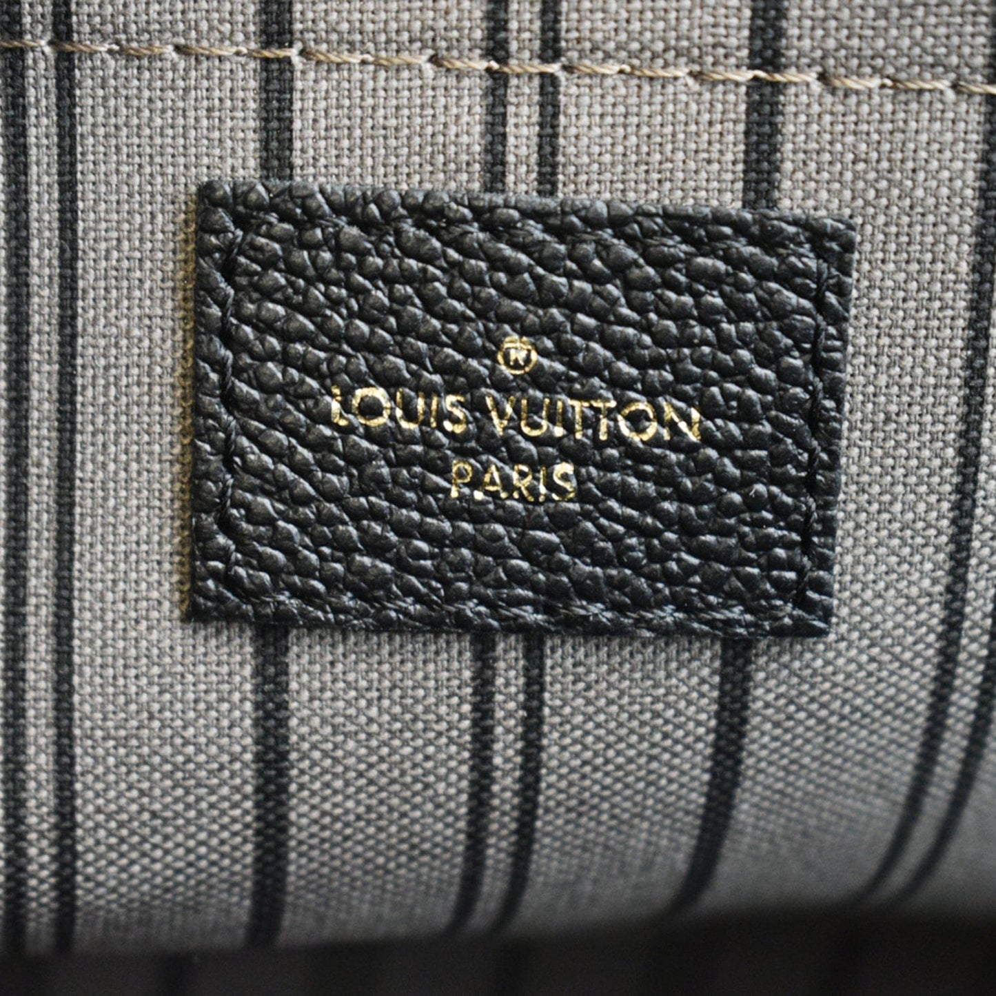 LOUIS VUITTON Montaigne GM Empreinte Leather Shoulder Bag Black