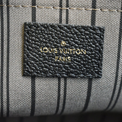 LOUIS VUITTON Montaigne GM Empreinte Leather Shoulder Bag Black
