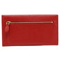 PRADA Envelope Leather Clutch Wallet Red