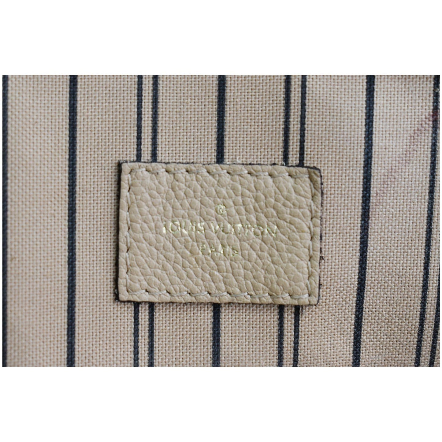 LOUIS VUITTON Pont Neuf MM Monogram Empreinte Leather Shoulder Bag Beige