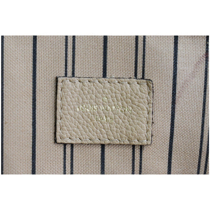 LOUIS VUITTON Pont Neuf MM Monogram Empreinte Leather Shoulder Bag Beige