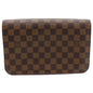 LOUIS VUITTON Saint Louis Damier Ebene Pochette Clutch Bag Brown