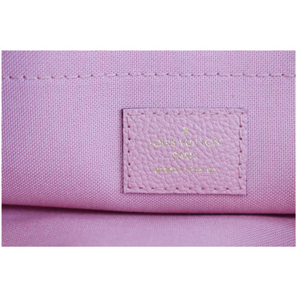 LOUIS VUITTON Daily Pouch Monogram Empreinte Leather Clutch Rose Poudre