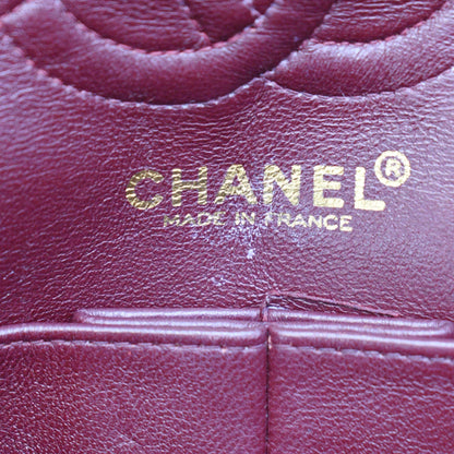 CHANEL Classic Flap Jersey Fabric Shoulder Bag Black