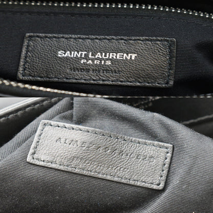 YVES SAINT LAURENT Medium Loulou Matelasse Leather Chain Shoulder Bag Black