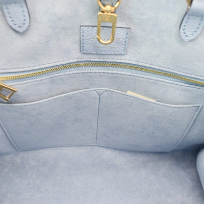 LOUIS VUITTON Onthego MM Giant Monogram Empreinte Tote Shoulder Bag Blue