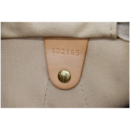 LOUIS VUITTON Speedy 30 Bandouliere Damier Azur Shoulder Bag White