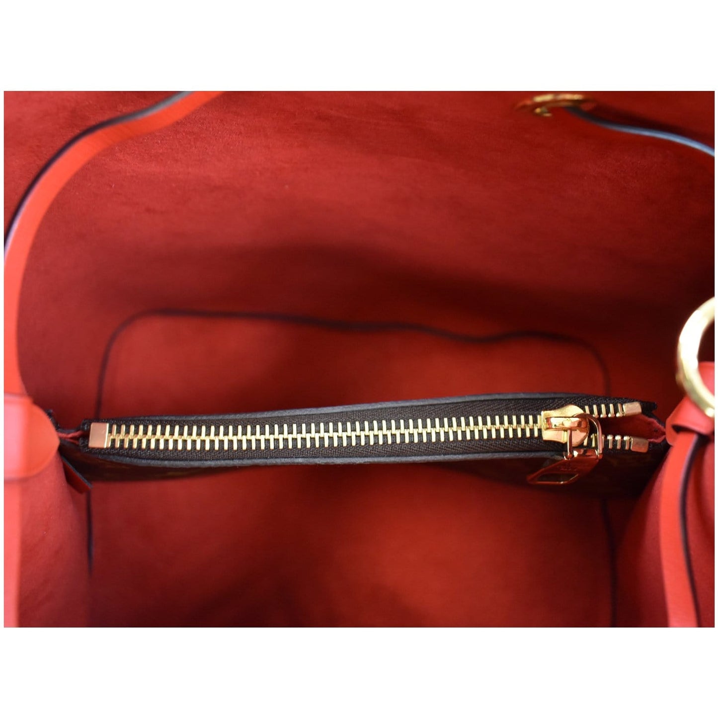 LOUIS VUITTON Neonoe Monogram Canvas Shoulder Bag Coquelicot