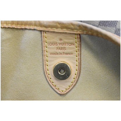 LOUIS VUITTON Galliera PM Damier Azur Shoulder Bag White