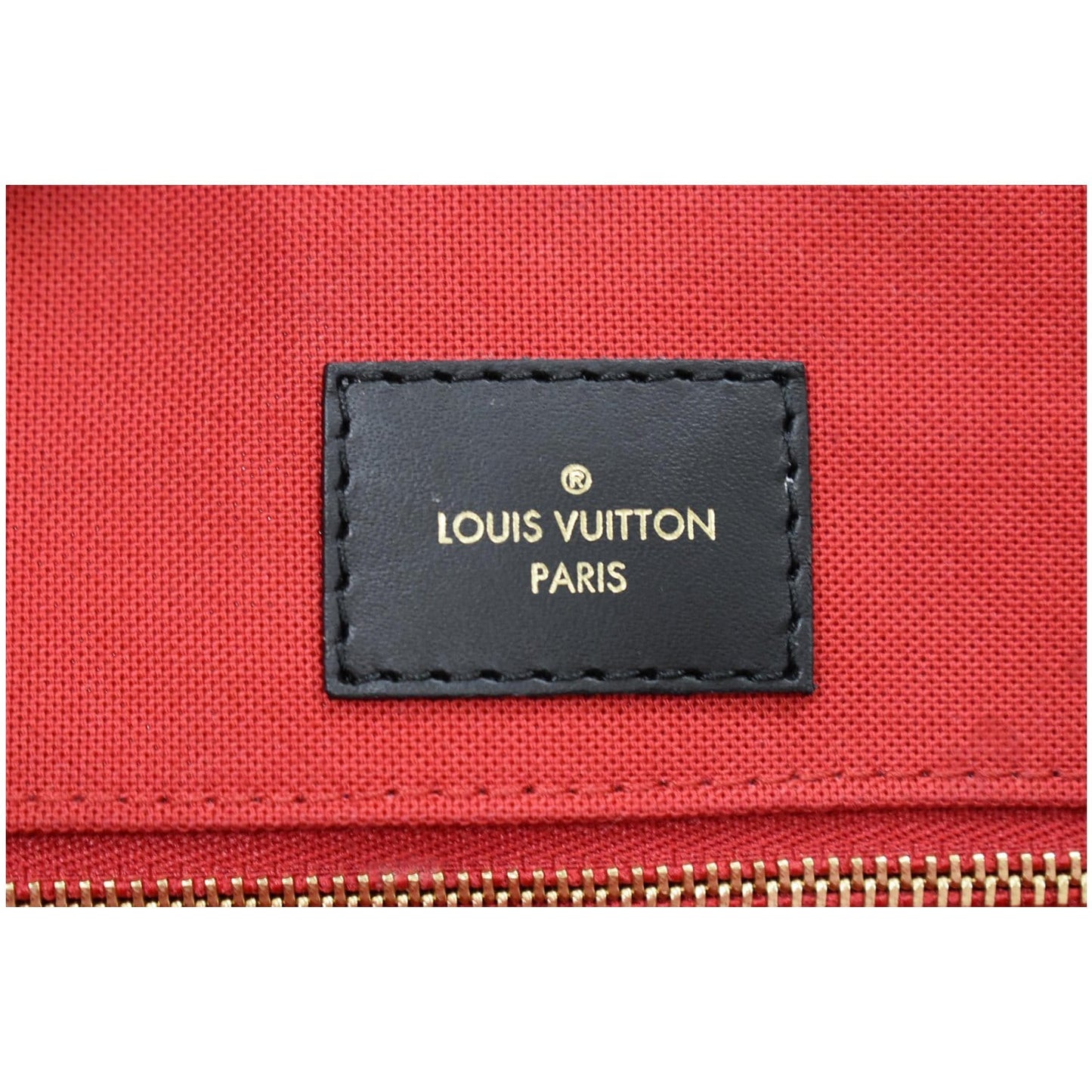 LOUIS VUITTON Onthego GM Reverse Monogram Canvas Tote Shoulder Bag Brown