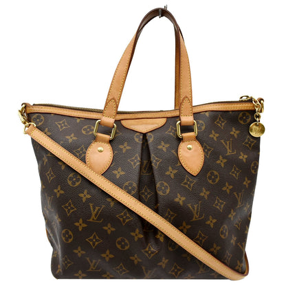 LOUIS VUITTON Palermo PM Monogram Canvas Shoulder Bag Brown