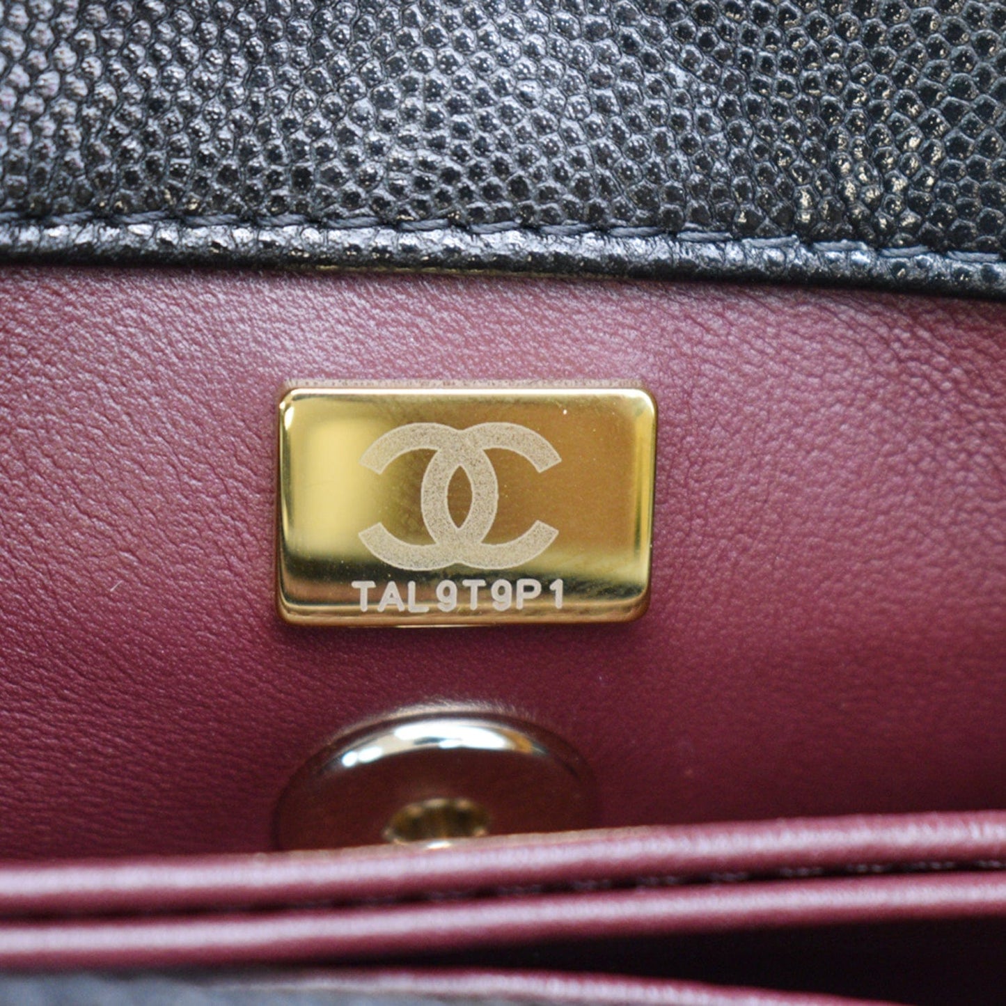 CHANEL Coco Mini Top Handle Caviar Leather Shoulder Bag Black