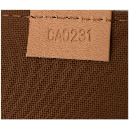 LOUIS VUITTON Petit Sac Plat Monogram Canvas Shoulder Bag Brown