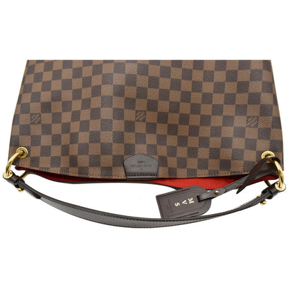 LOUIS VUITTON Graceful MM Damier Ebene Shoulder Bag Brown