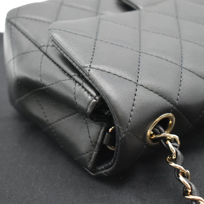 CHANEL Mini Rectangular Flap Quilted Lambskin Leather Shoulder Bag Black- Hot Deals