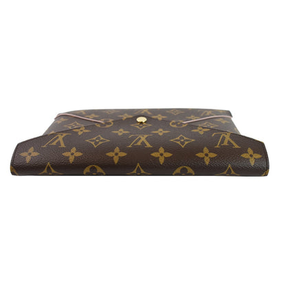 LOUIS VUITTON Kirigami Pochette Large Monogram Canvas Clutch Brown