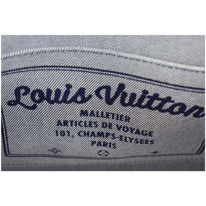 LOUIS VUITTON Onthego GM Autres Toiles Monogram Denim Shoulder Bag Blue/Red