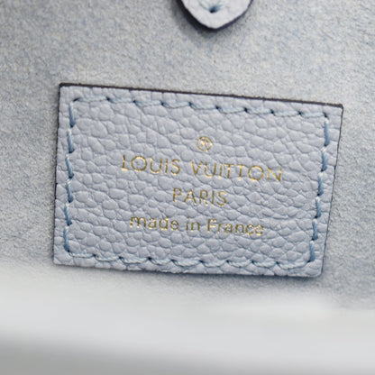 LOUIS VUITTON Onthego MM Giant Monogram Empreinte Tote Shoulder Bag Blue