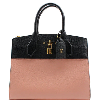 LOUIS VUITTON City Steamer MM Leather Shoulder Bag Magnolia
