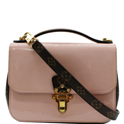 LOUIS VUITTON Cherrywood BB Patent Leather Shoulder Bag Rose Ballerine