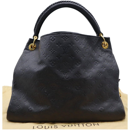 LOUIS VUITTON Artsy MM Empreinte Leather Shoulder Bag Black