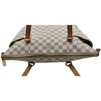 LOUIS VUITTON Totally MM Damier Azur Shoulder Bag White