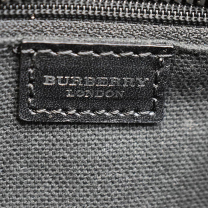 BURBERRY Buckle Small House Check Hobo Shoulder Bag Black