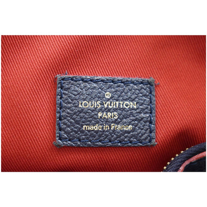 LOUIS VUITTON Ponthieu PM Empreinte Leather Shoulder Bag Blue