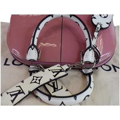 LOUIS VUITTON Alma BB Patent Leather Shoulder Bag Rose Blush