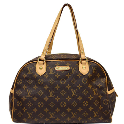 LOUIS VUITTON Montorgueil GM Monogram Canvas Shoulder Bag Brown