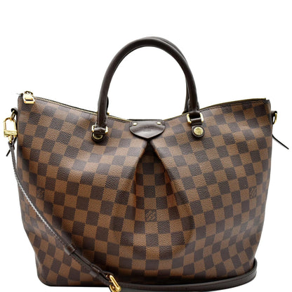 LOUIS VUITTON Siena MM Damier Ebene Shoulder Bag Brown