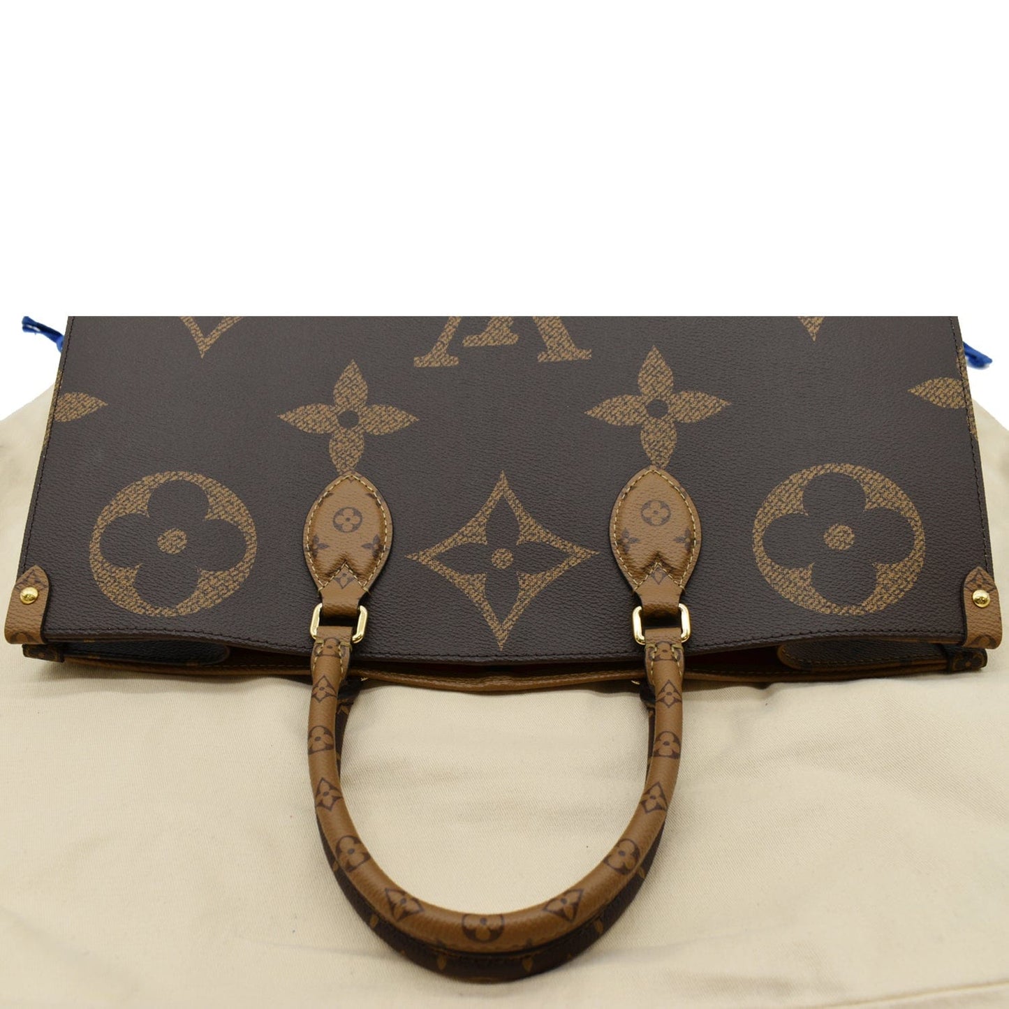 LOUIS VUITTON Onthego GM Giant Monogram Canvas Tote Shoulder Bag Brown
