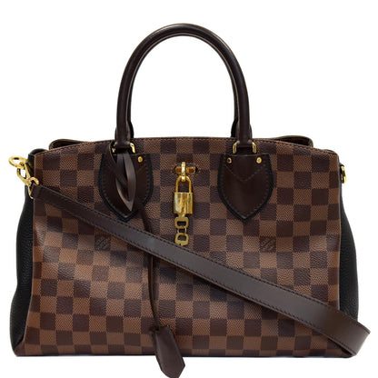 LOUIS VUITTON Normandy Damier Ebene Shoulder Bag Brown
